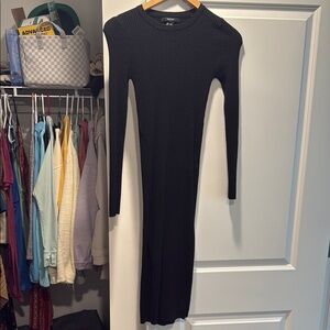 Elegant Black Long Sleeve Dress